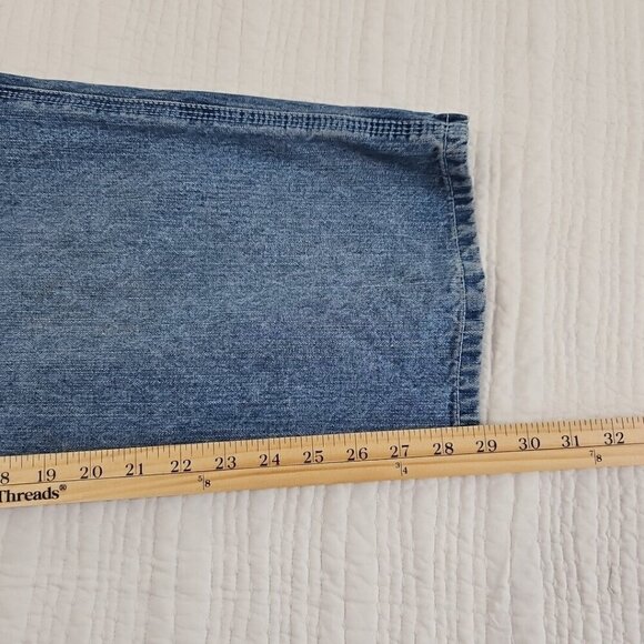 Route 66 Utility Jeans Women's 17/18 Blue Denim Carpenter 6 Pockets Wide Leg EUC - Picture 7 of 16
